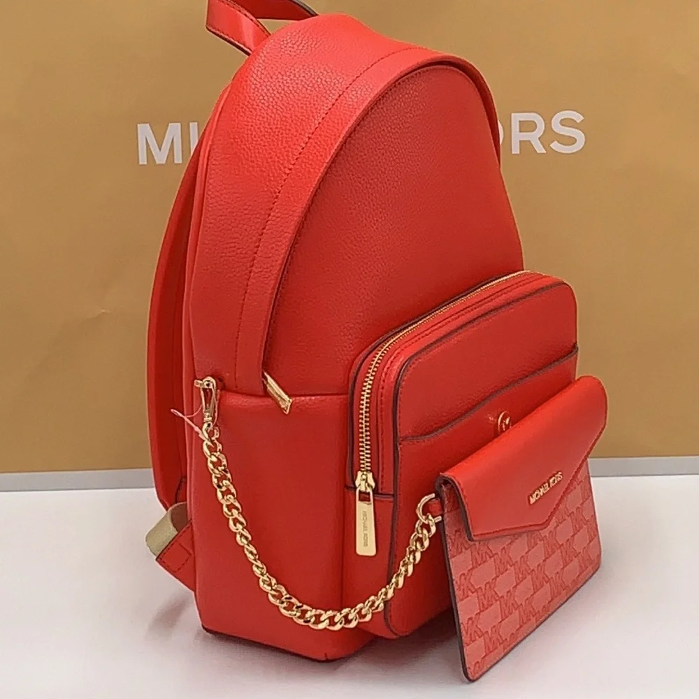 MICHAEL KORS DARK SANGRIA  Maisie Medium Pebbled Leather 2-in-1 Backpack